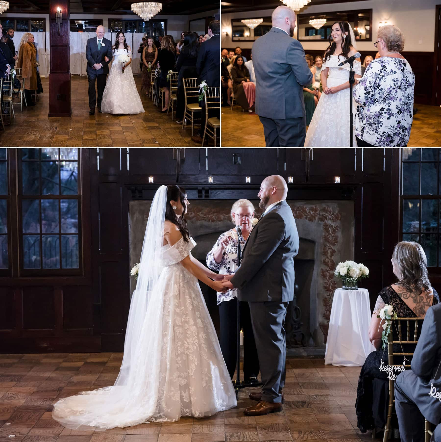 indoor wedding ceremony at Hotel Du Village