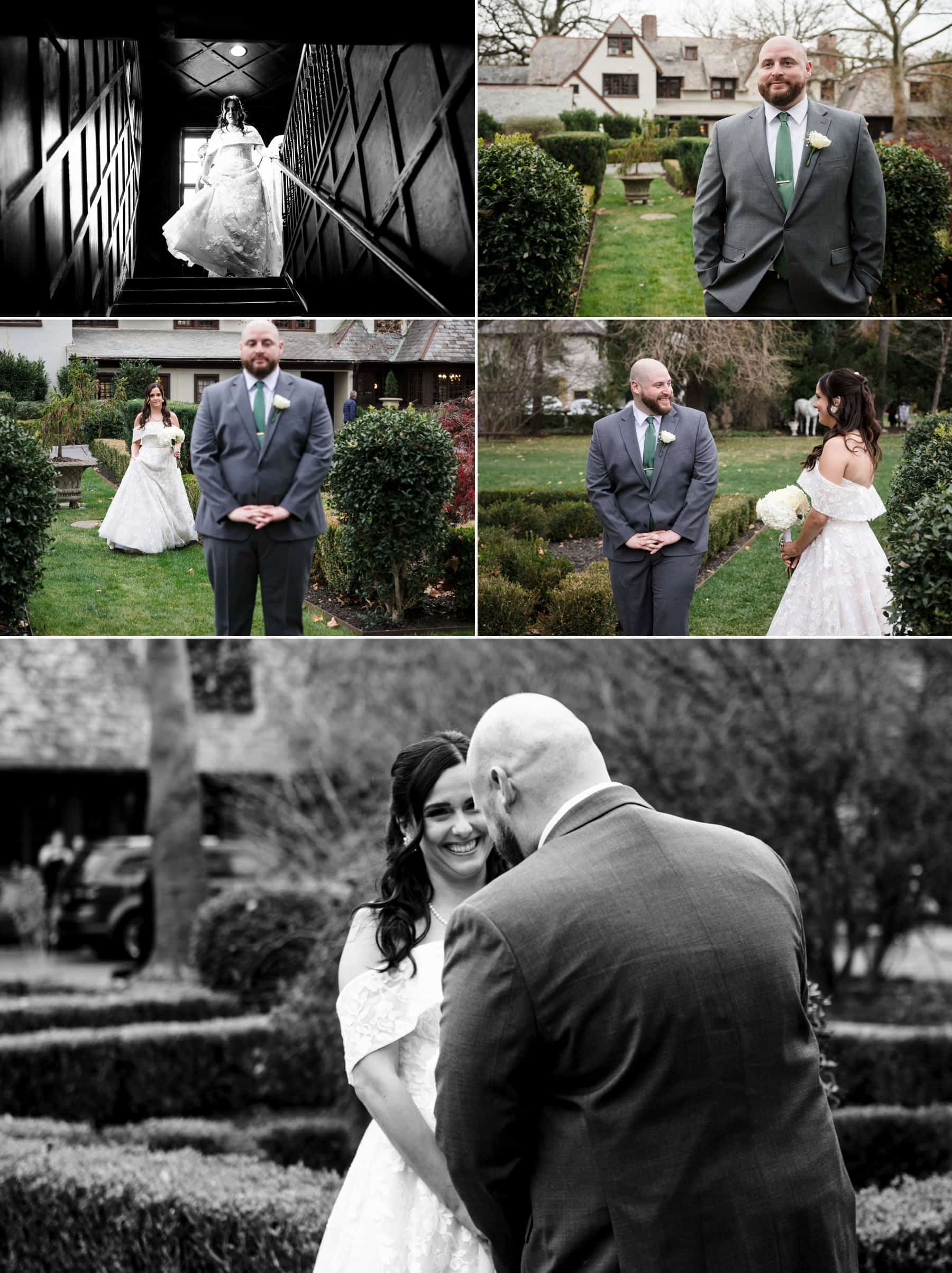 wedding first look at Hotel Du Village